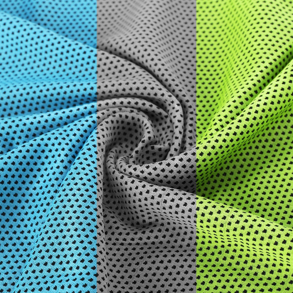 com-four® 3X Kuehlhandtuch - Cooling Towel Kuehltuch - kuehlendes Tuch bei Hitze, M