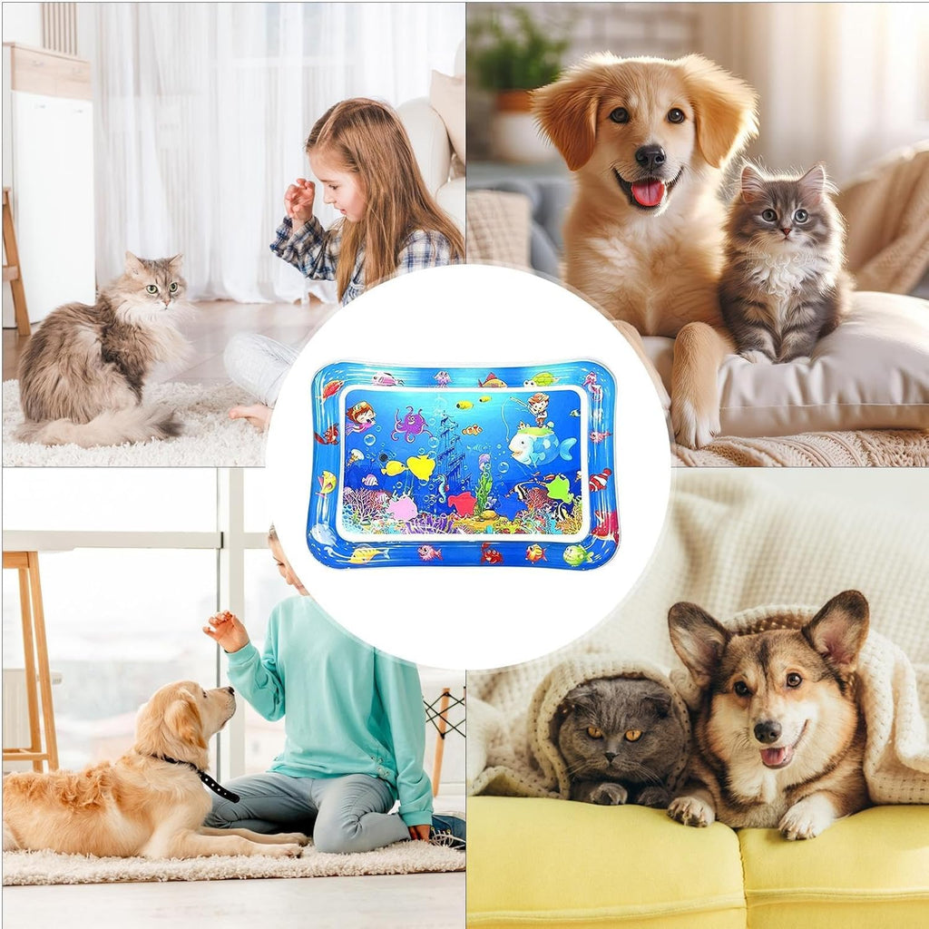 Wassermatte fuer Katzen 66x47 cm aufblasbar sensorisch interaktiv Kissen