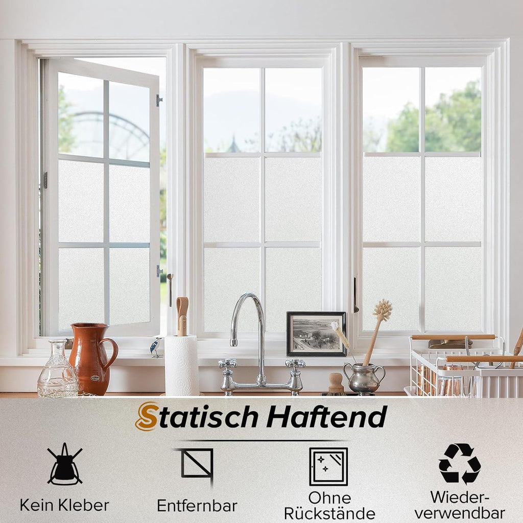rabbitgoo Sonnenschutzfolie Silber 90x200 cm Fensterfolie Hitzeschutz 120cm-1000