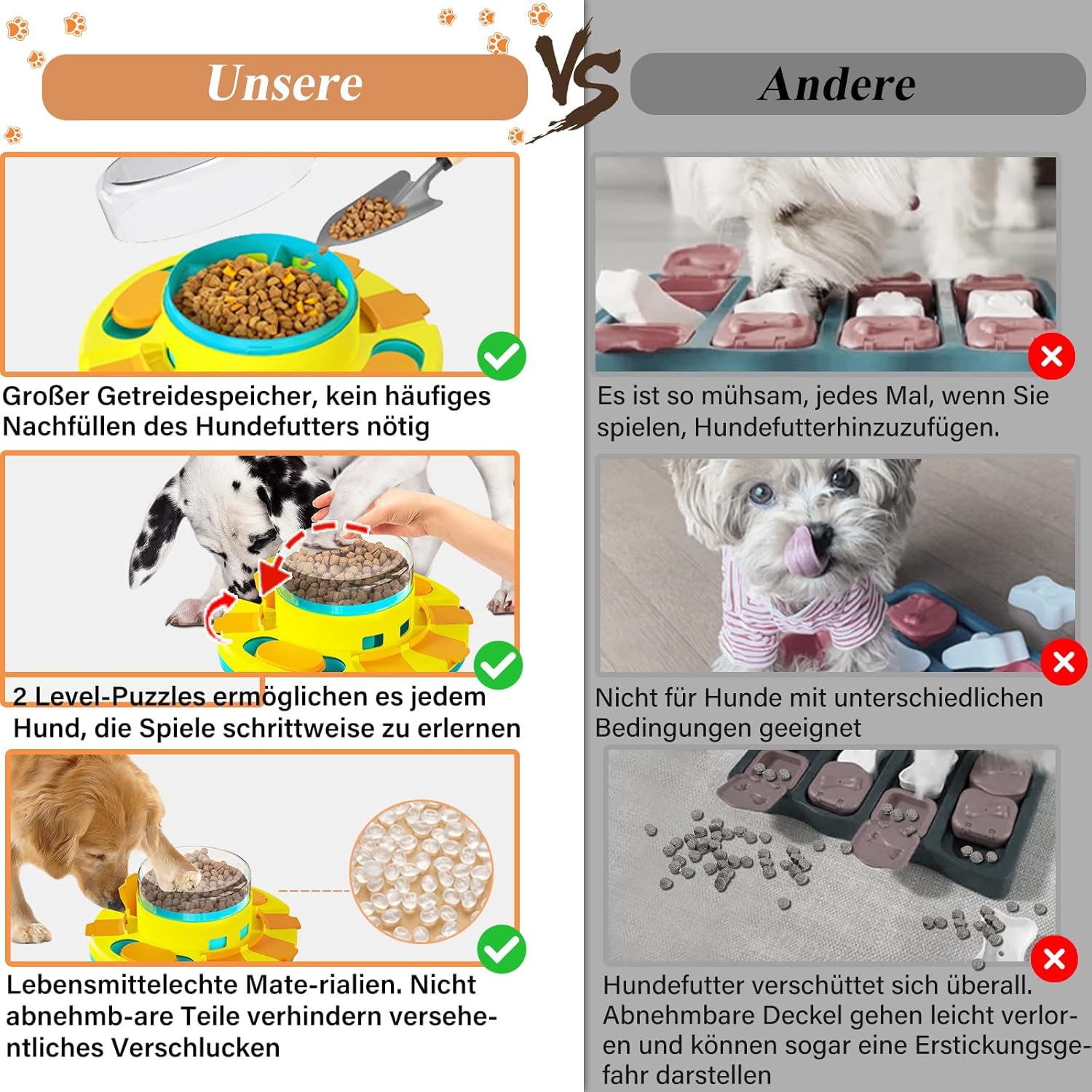 Intelligenzspielzeug fuer Hunde Groesse S‑M‑L Stufe 2 (mittel)
