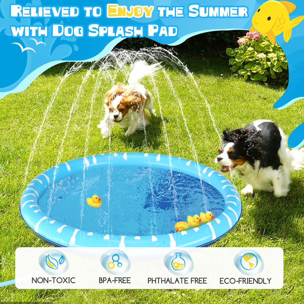 Nobleza Hundepool 100 cm faltbar Schwimmbecken 0,55 mm rutschfest