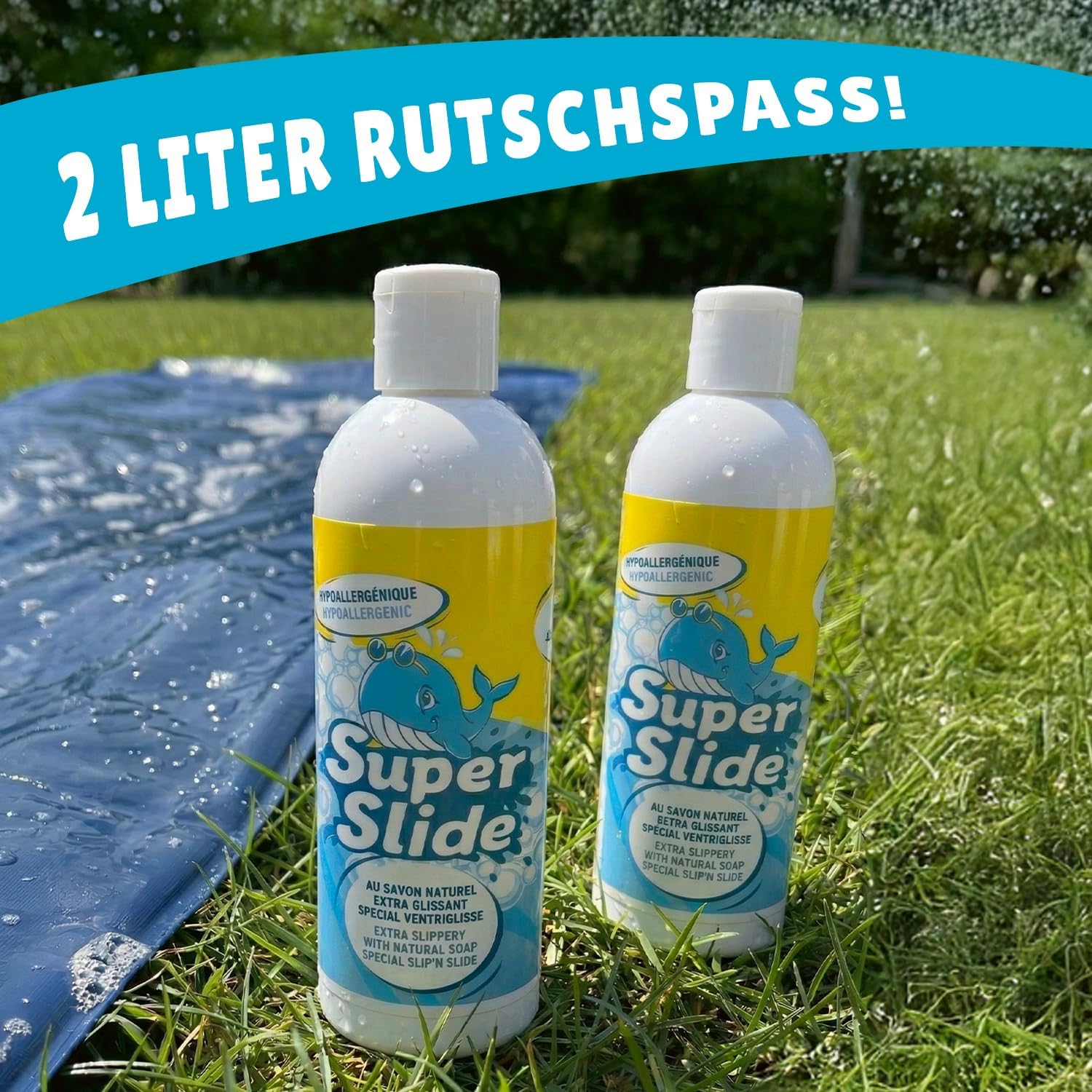 Slip'n Slide 10 m Wasserrutschmatte XXL fuer Garten Wasserspiel Freiluft