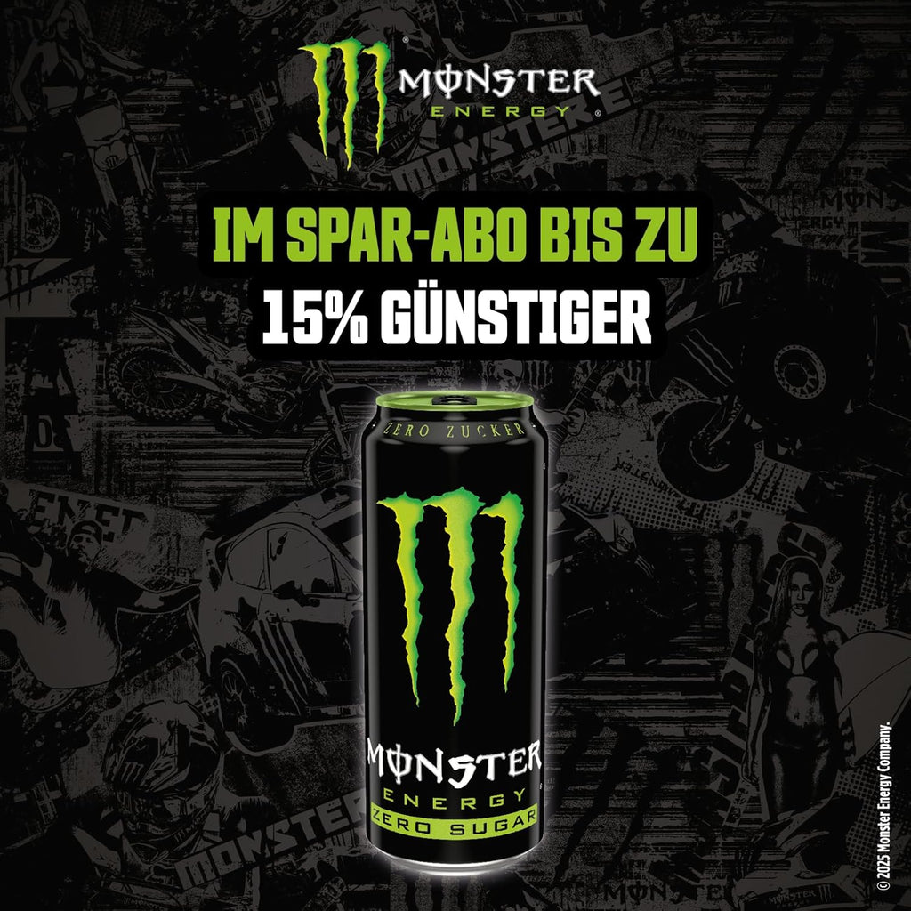 Monster Energy Green Zero Sugar 12 x 500 ml Energy Drink zuckerfrei