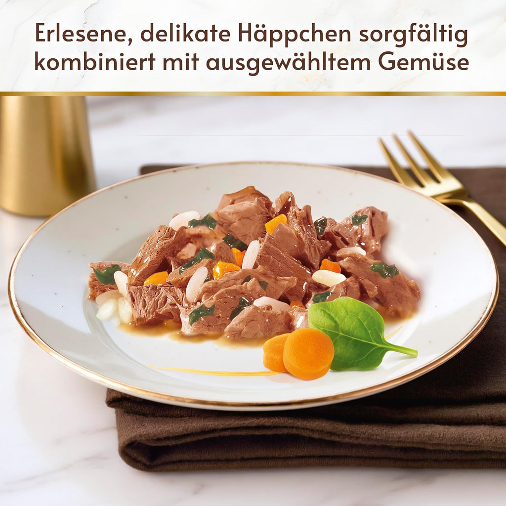 Gourmet A la Carte Nassfutter Katzen Huhn Spinat Pasta-Perlen 26x85g