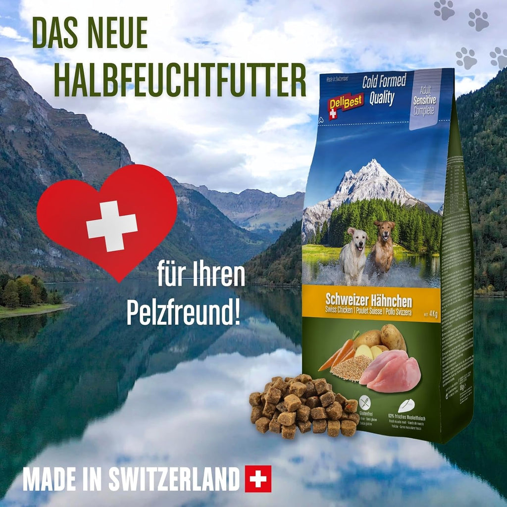 DeliBest Adult Sensitive Hundefutter Schweizer Rind getreidefrei verschiedene Sorten