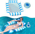 Luftmatratze mit Netz und Getraenkehalter 4-in-1 Wasserhaengematte