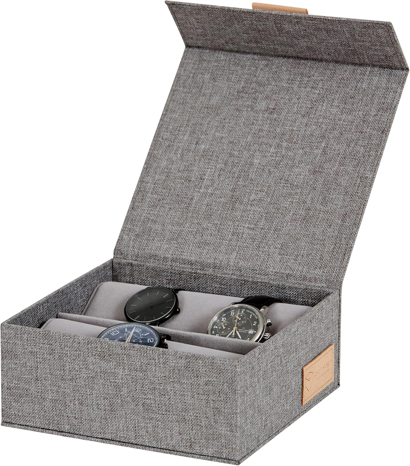 LOVE IT STORE IT Uhrenbox Leinen Aufbewahrungsbox fuer Uhren innen