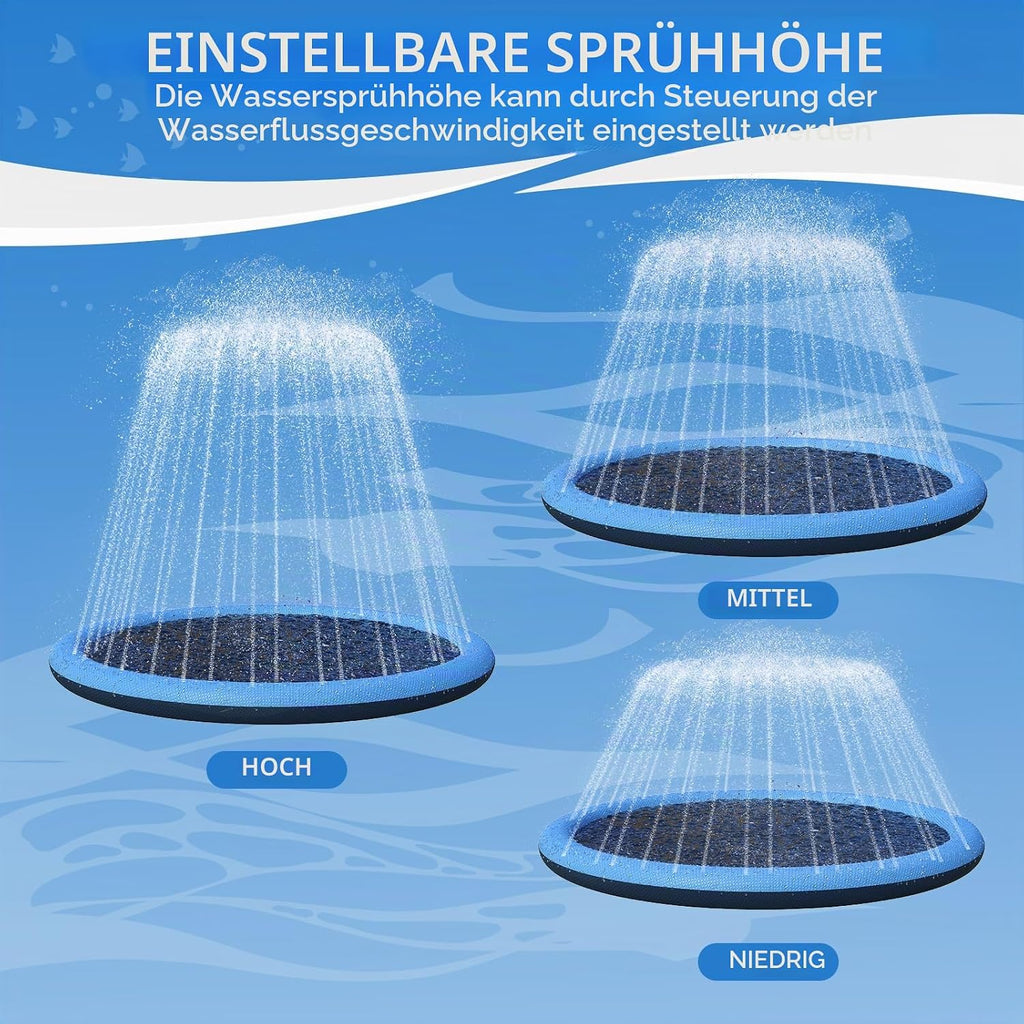 YAUNGEL Hundepool faltbar 150 cm rutschfest 0,55 mm robust fuer Garten 150cm-246c