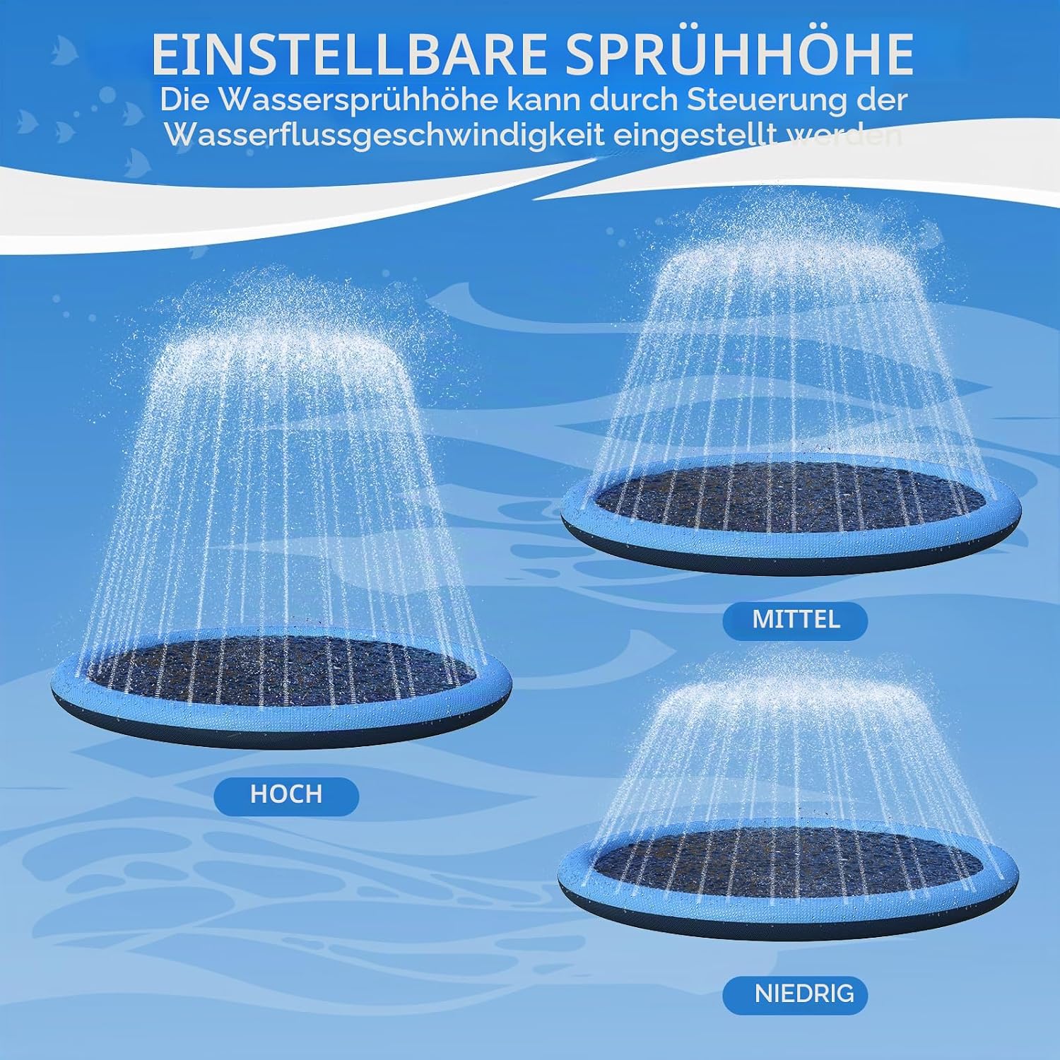 YAUNGEL Hundepool faltbar 150 cm rutschfest 0,55 mm robust fuer Garten 150cm-246c