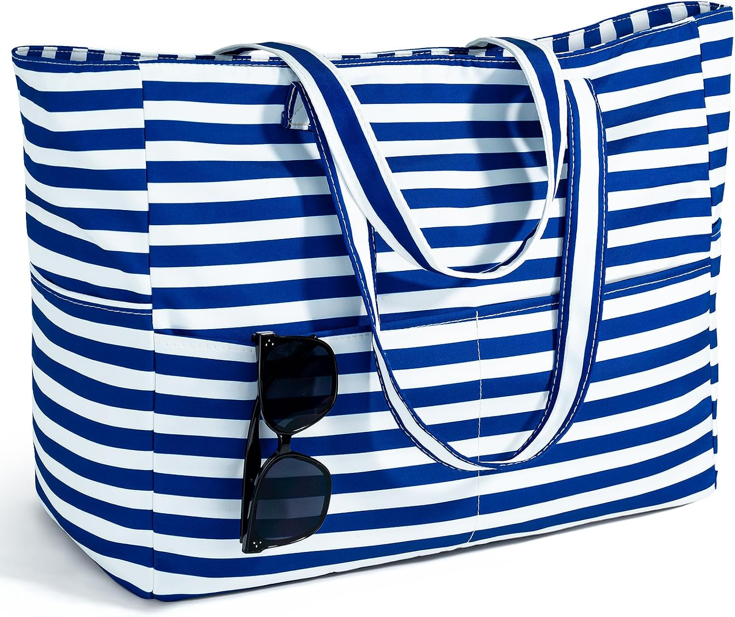 Strandtasche XXL mit Reissverschluss Shopper faltbar Grosse Badetasche Reise