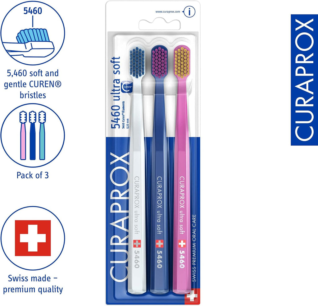 Curaprox CS 5460 Ultraweiche Zahnbuerste 3er Pack fuer Erwachsene