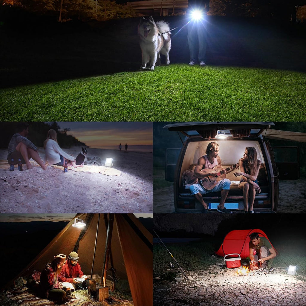 Intelamp LED Campinglampe 2er Set wasserdicht Akku Laterne fuer Camping, Angeln
