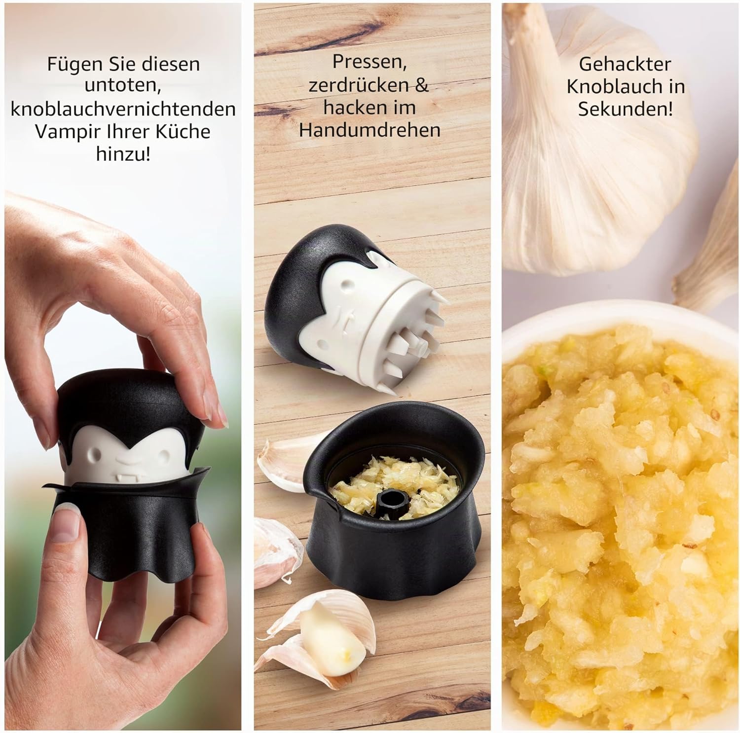 OTOTO Gracula Knoblauchschneider Knoblauchpresse Twister ohne BPA spuelmaschinenf