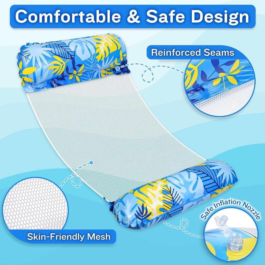 Elidepe XL Pool Luftmatratze 2er Set Wassersessel Wasserhaengematte 4-in-1