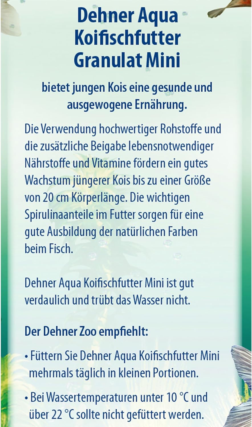 Dehner Aqua Koifischfutter Granulat Mini, verschiedene Sorten