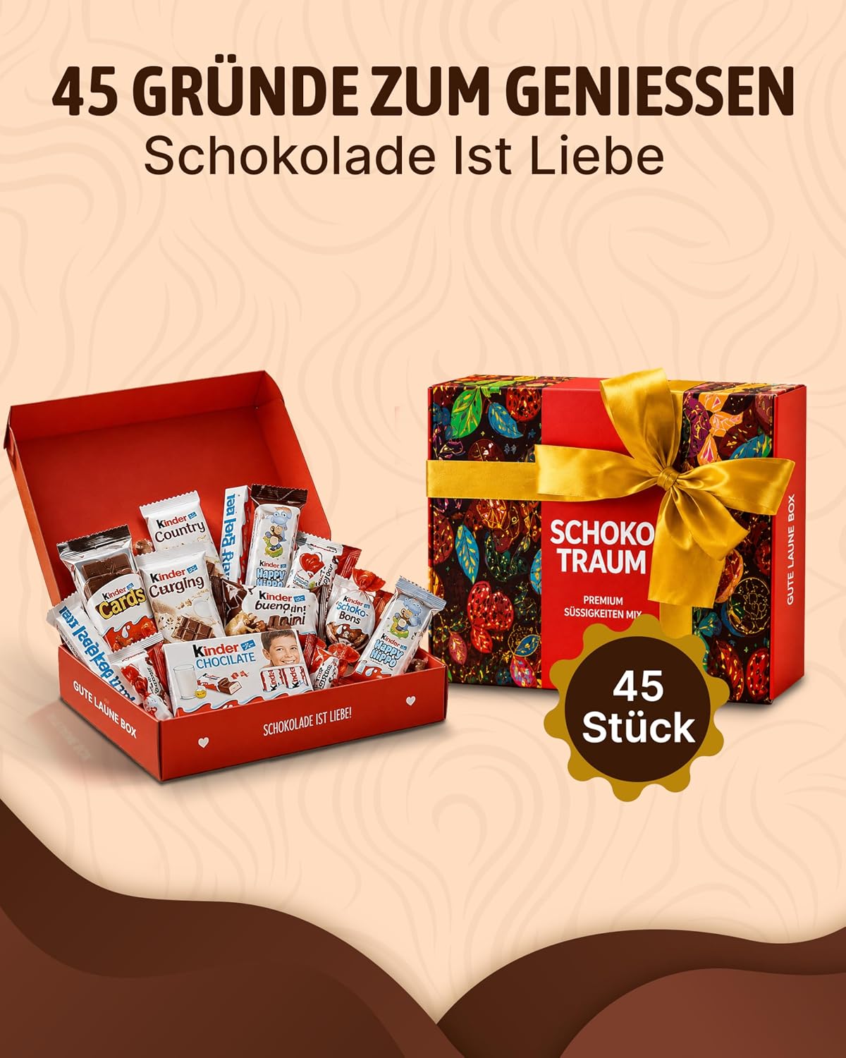 Candy Circle Schokotraum Suessigkeiten Box mit Kinder Schokolade, Bueno, Country