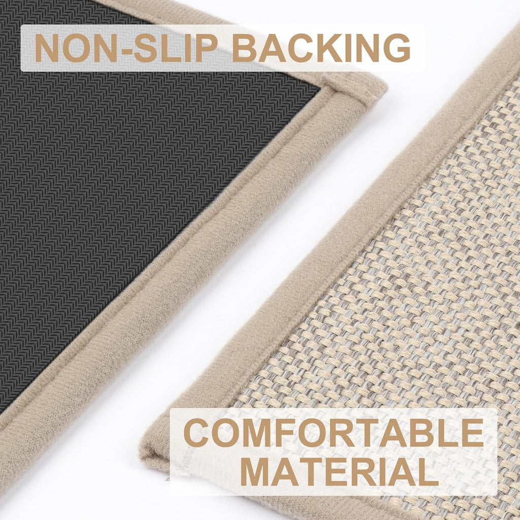 LEKEEPGO Fussmatte 43x75 cm rutschfest waschbar Saugstark Duenn Khaki 75cm-150cm