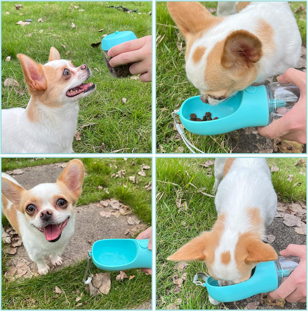 Nepfaivy Hundetrinkflasche mit Futterbehaelter auslaufsicher
