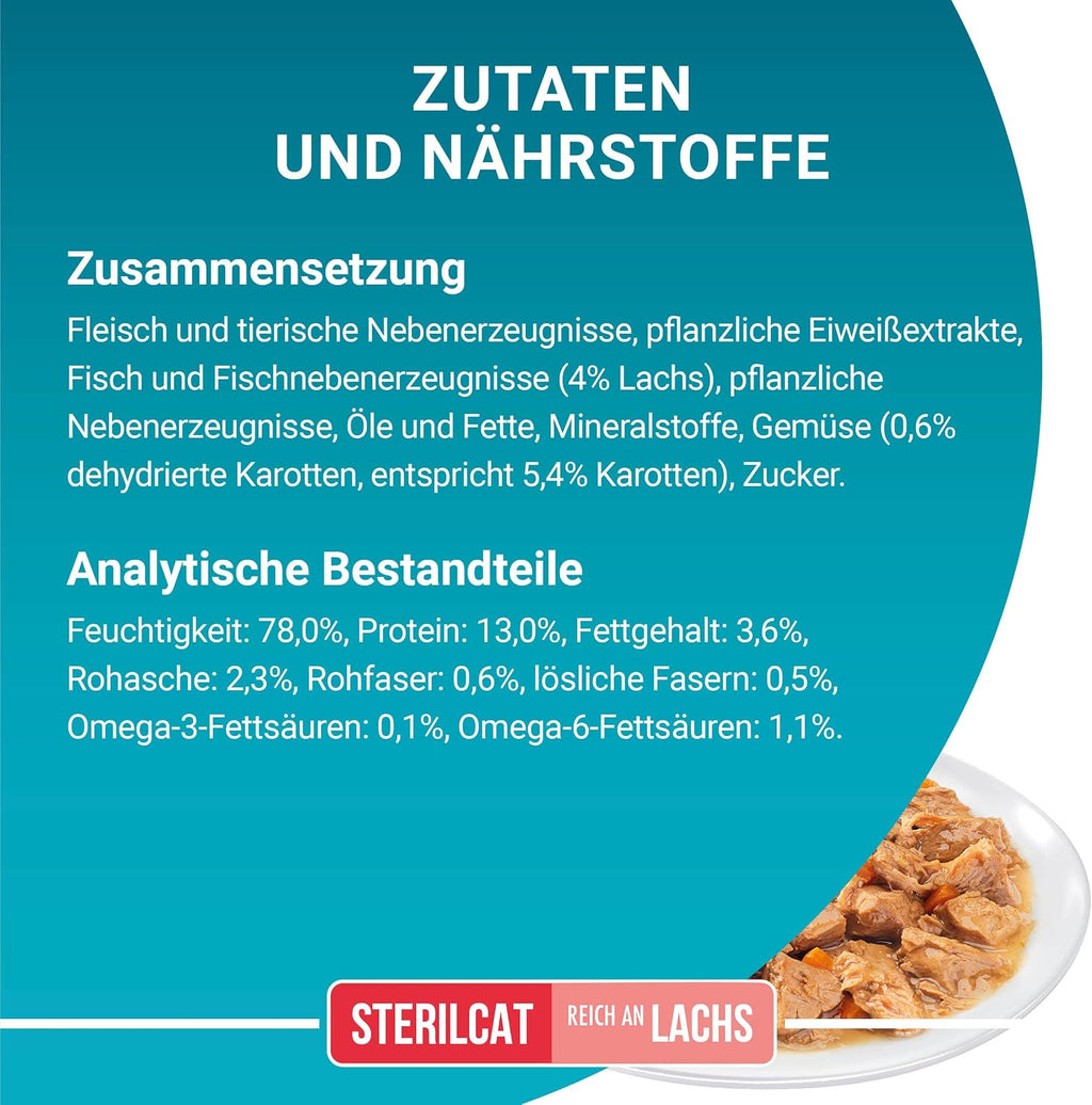 Purina ONE Sterilcat Nassfutter Lachs verschiedene Sorten 26 x