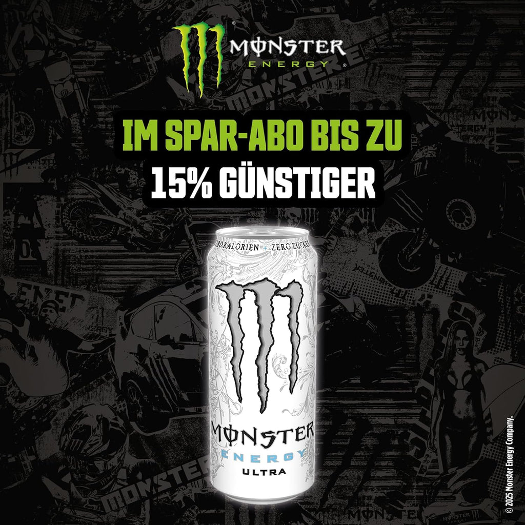 Monster Energy Ultra White Energy Drink 12x500 ml zuckerfrei kalorienfrei