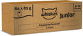 Whiskas Junior Katzenfutter Nassfutter 48 x fuer Kaetzchen 2-12 Monate