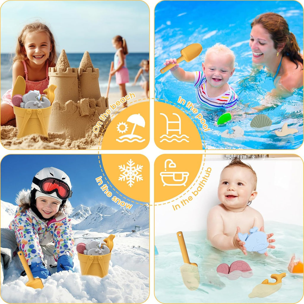 Silikon Sandspielzeug Set 8 Teile Kinder Strandspielzeug