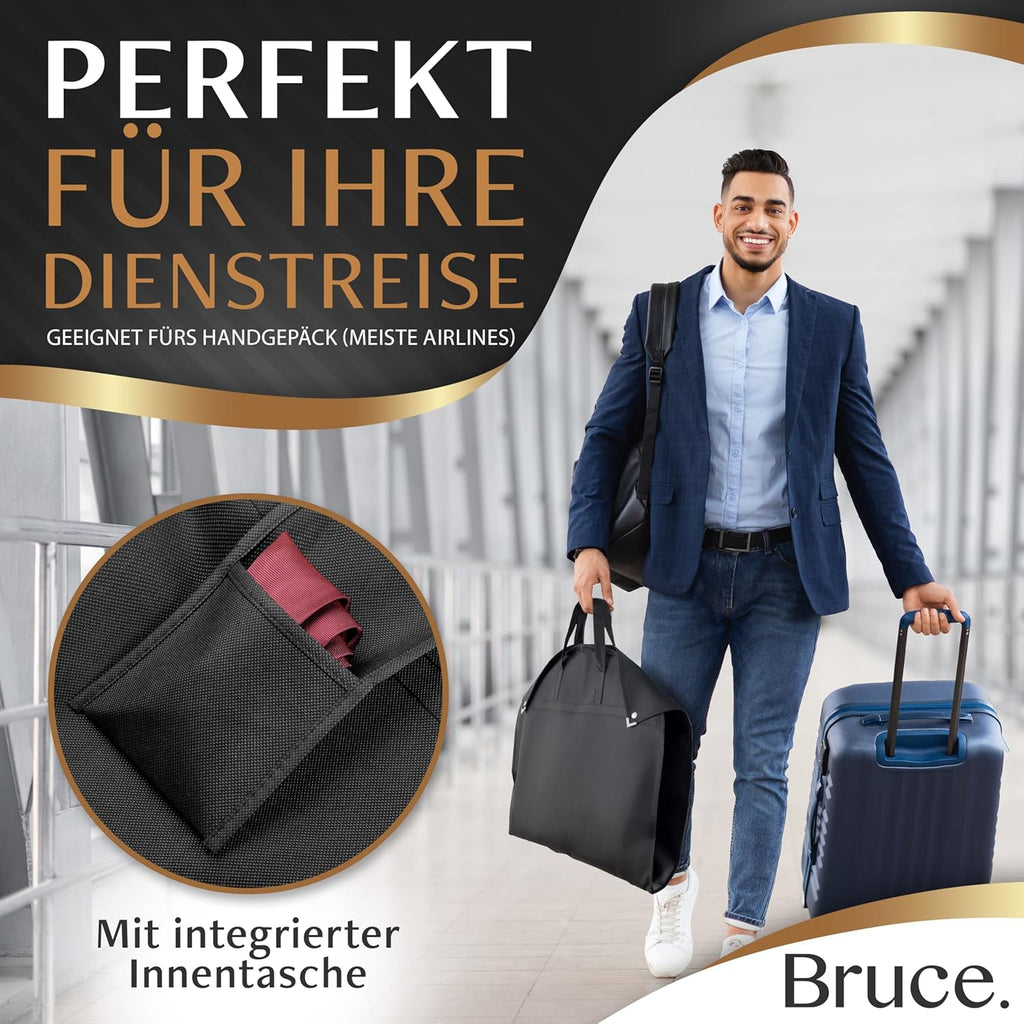 Bruce 2X Kleidersack Kurz 120x60 cm mit 1x Schuhbeutel Kleiderschutz