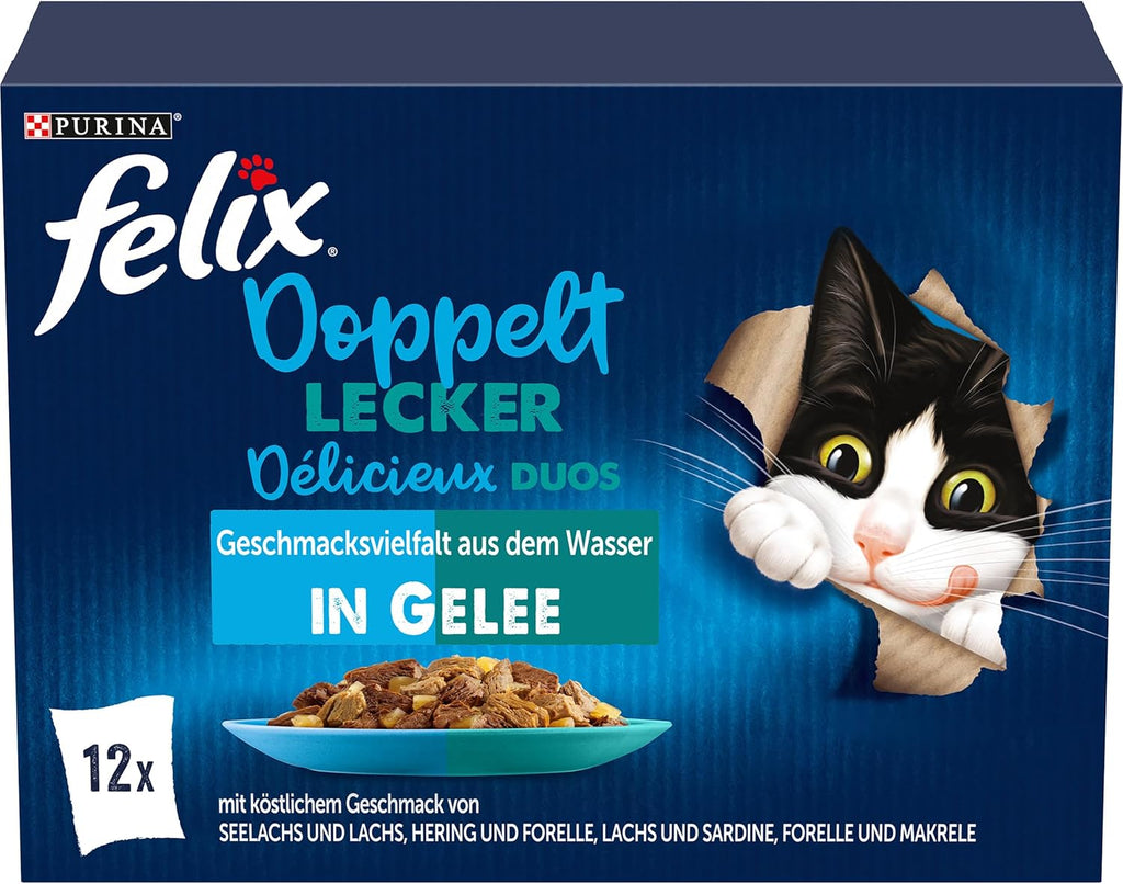 Felix Nassfutter Doppelt Lecker im Gelee 4× Beutel, verschiedene Sorten