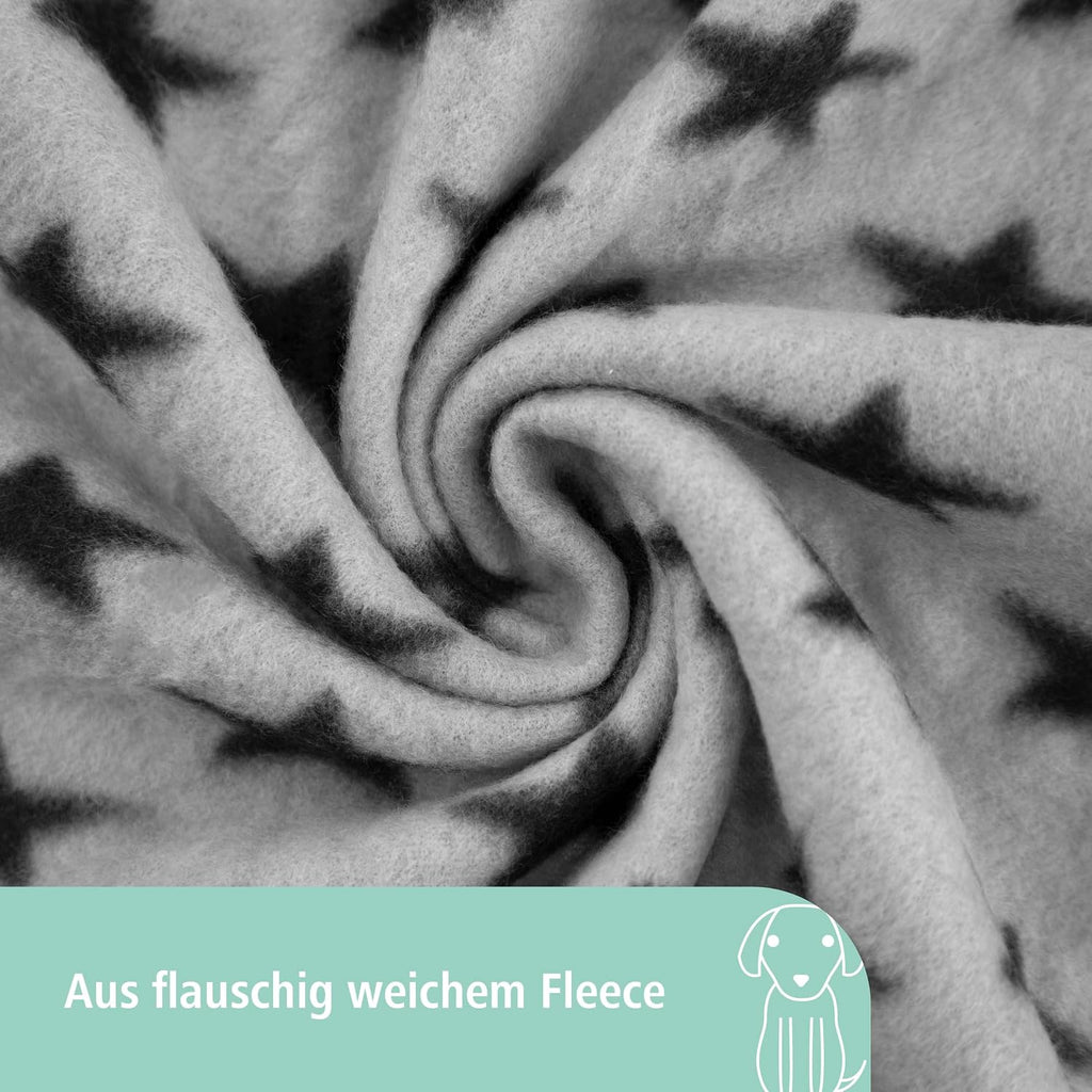 Kerbl Hundedecke Stella 140x100 cm beige Pfoten Fleece Moebelschutz