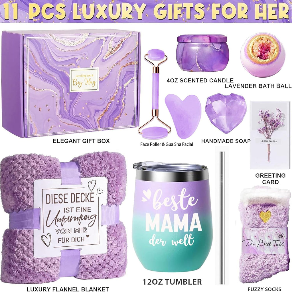 Frauen Wellness Geschenkkorb Entspannungs Spa Pflege Set fuer Mutter