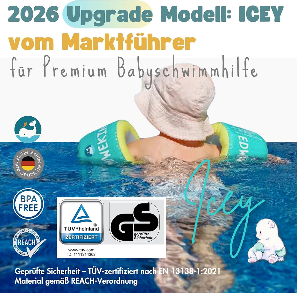 EDWEKIN Schwimmfluegel Kinder 1-6 Jahre TUeV/GS BPA-frei Groesse
