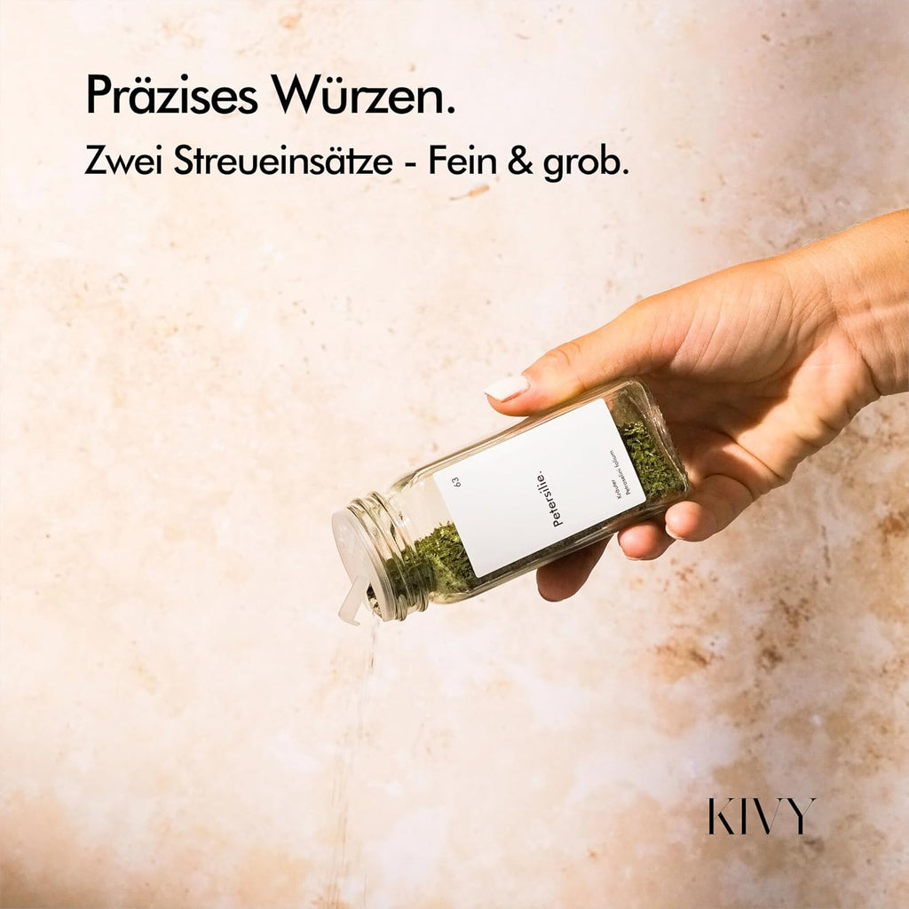 KIVY Salz- und Pfeffermuehle 2er Set mit Keramikmahlwerk Gewuerzmuehlen