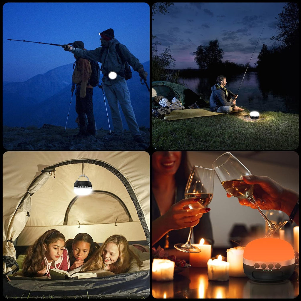 LED Campinglampe 8400 mAh Akku USB-C wiederaufladbar RGB Farbwechsel dimmbar