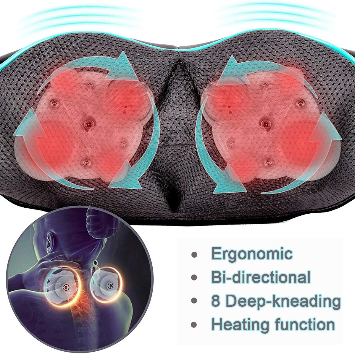 Mo Cuishle Shiatsu Nacken- und Schultermassagegeraet mit Waerme