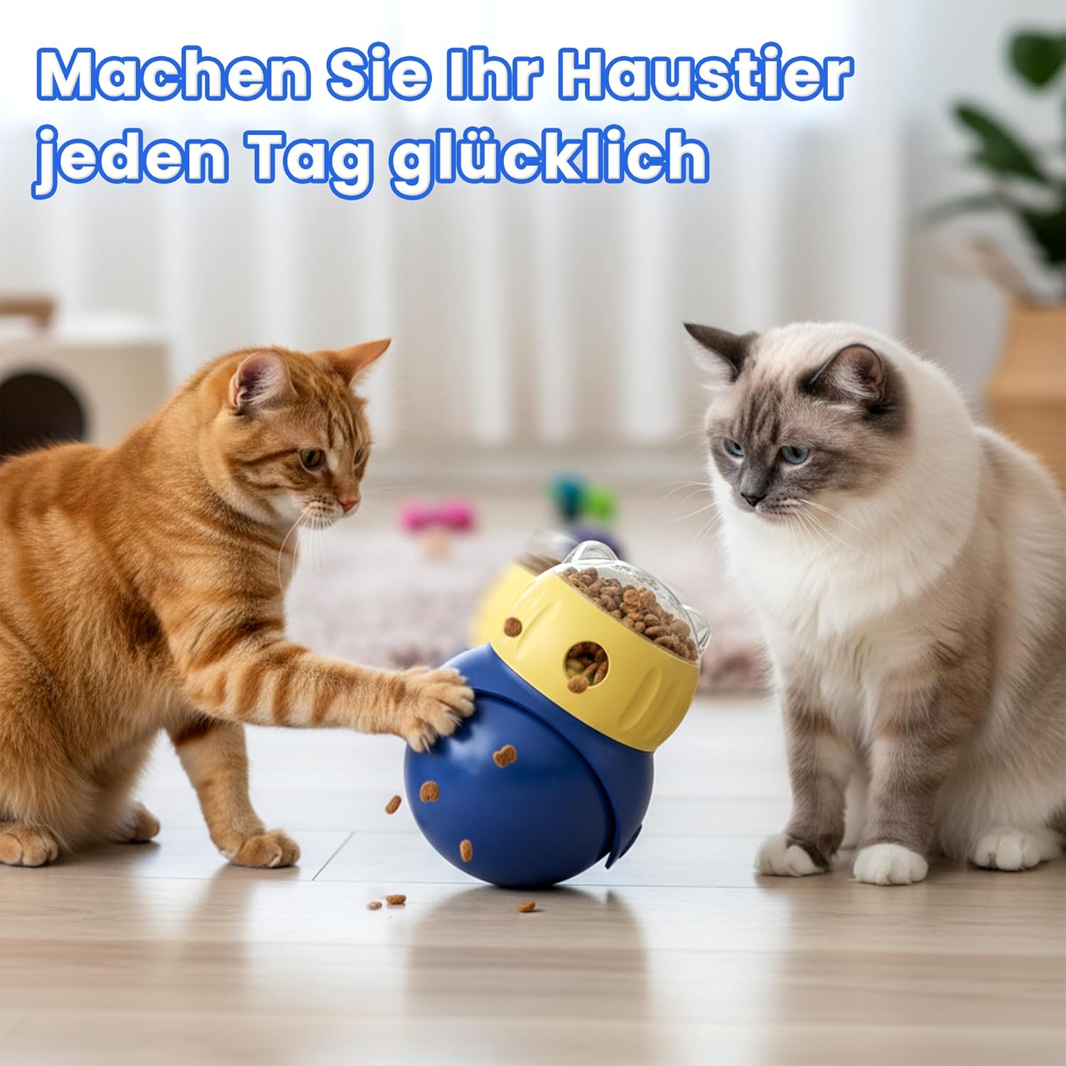 Intelligenzspielzeug fuer Katzen - Leckerli Spender gegen Langeweile
