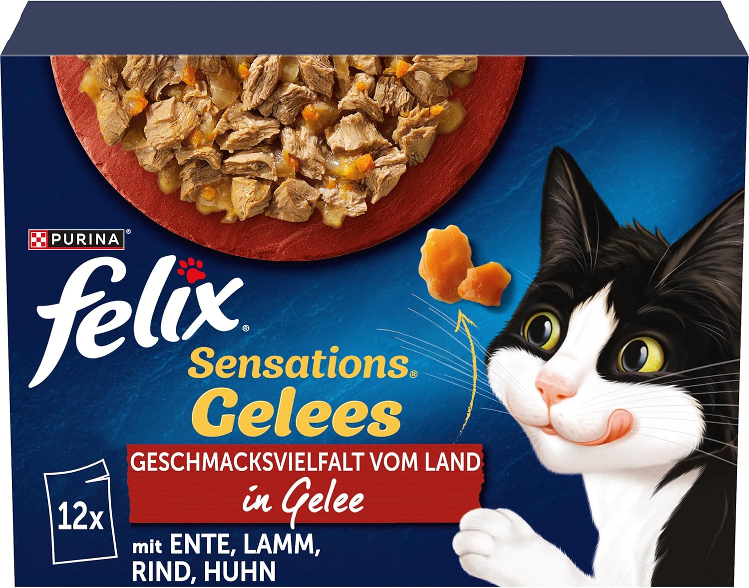 Felix Sensations Gelees Katzenfutter verschiedene Sorten 4x24x85g