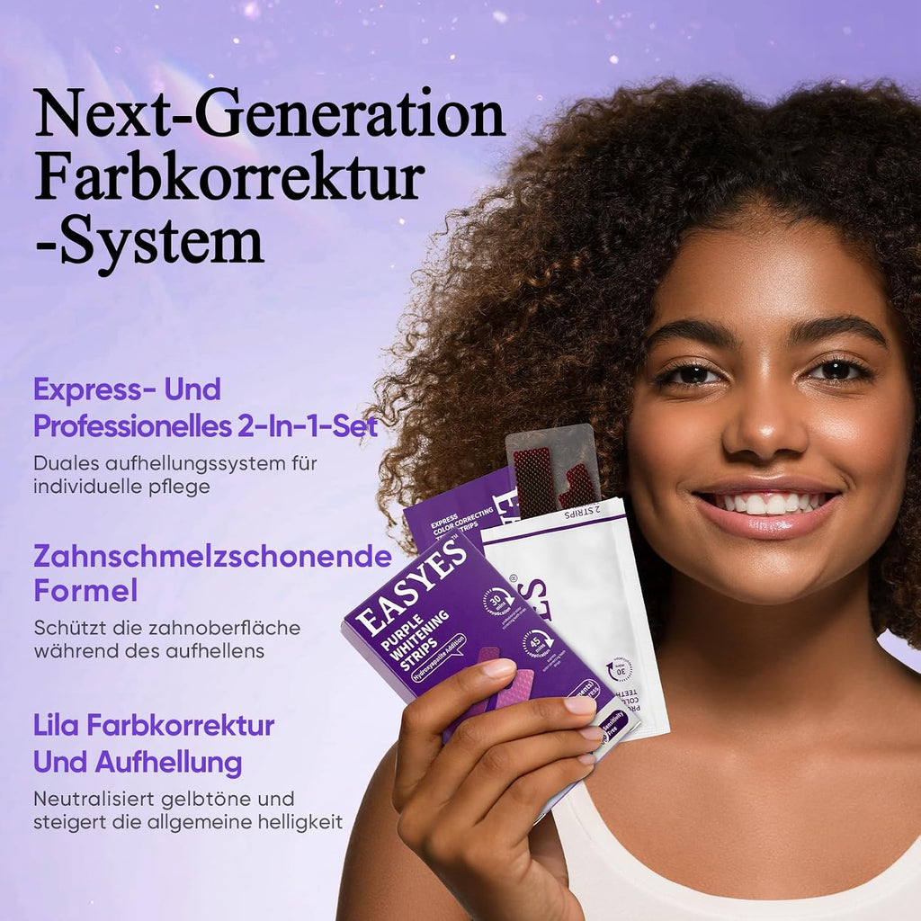 Whitening Strips Zahnaufhellungsstreifen 14 Stueck lila