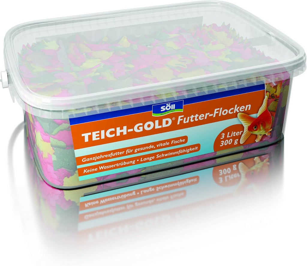 Soell Teich-Gold Futterflocken Ganzjahresfutter fuer Gartenteichfische