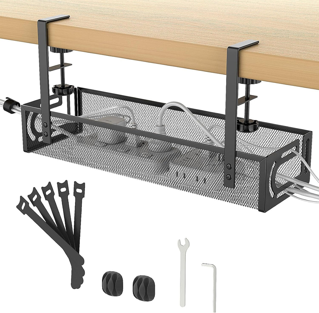 Cinati Schreibtisch Kabelmanagement Klemme ohne Bohren Organizer 40cm-64cm
