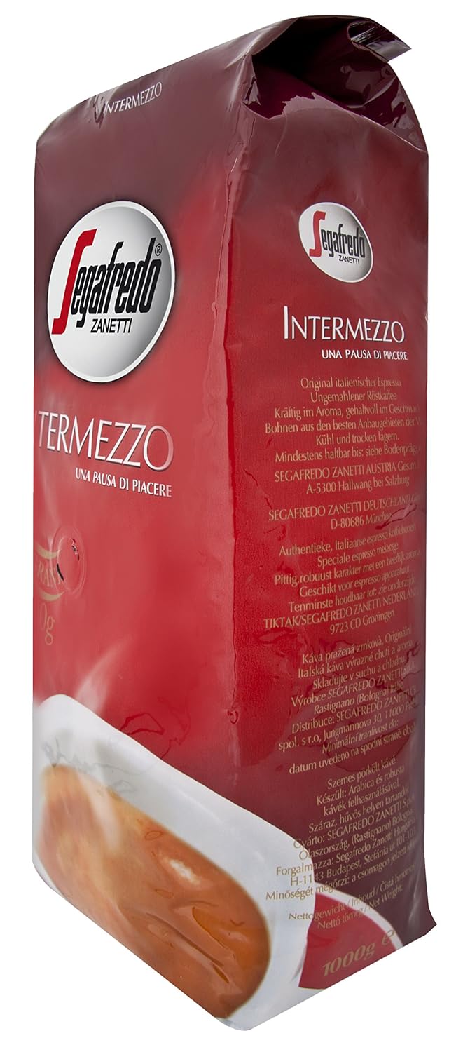 Segafredo Intermezzo Kaffeebohnen 1 kg ganze Bohnen mittlere Roestung