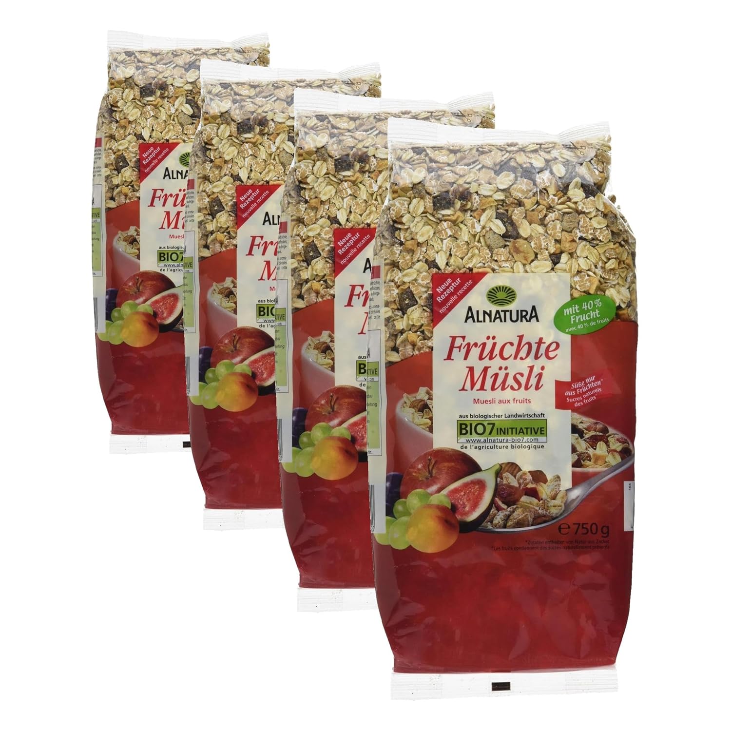 Bio Fruechtemuesli Fruehstuecks-Muesli mit getrockneten Fruechten