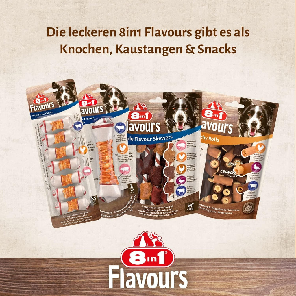 8in1 Hunde Kaustangen Triple Flavour Beutel 3er Pack