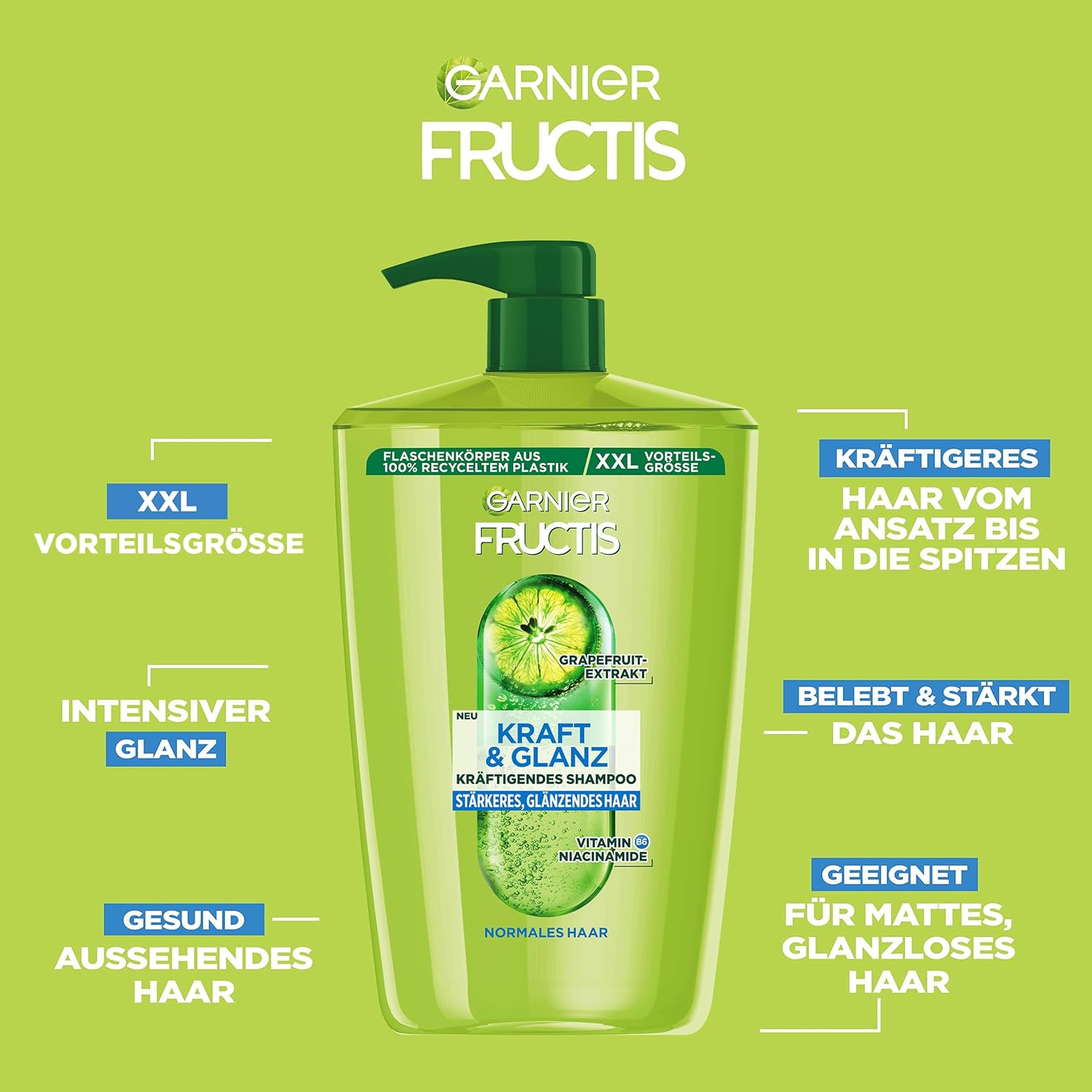 Garnier Fructis Kraft & Glanz Shampoo 1000 ml Grapefruit