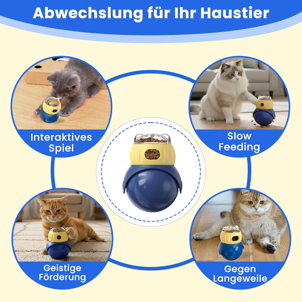 Intelligenzspielzeug fuer Katzen - Leckerli Spender gegen Langeweile