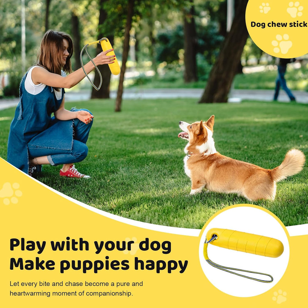 Wasserspielzeug Hund 22 cm mit Nylonseil zum Apportieren fuer mittelgrosse und gro