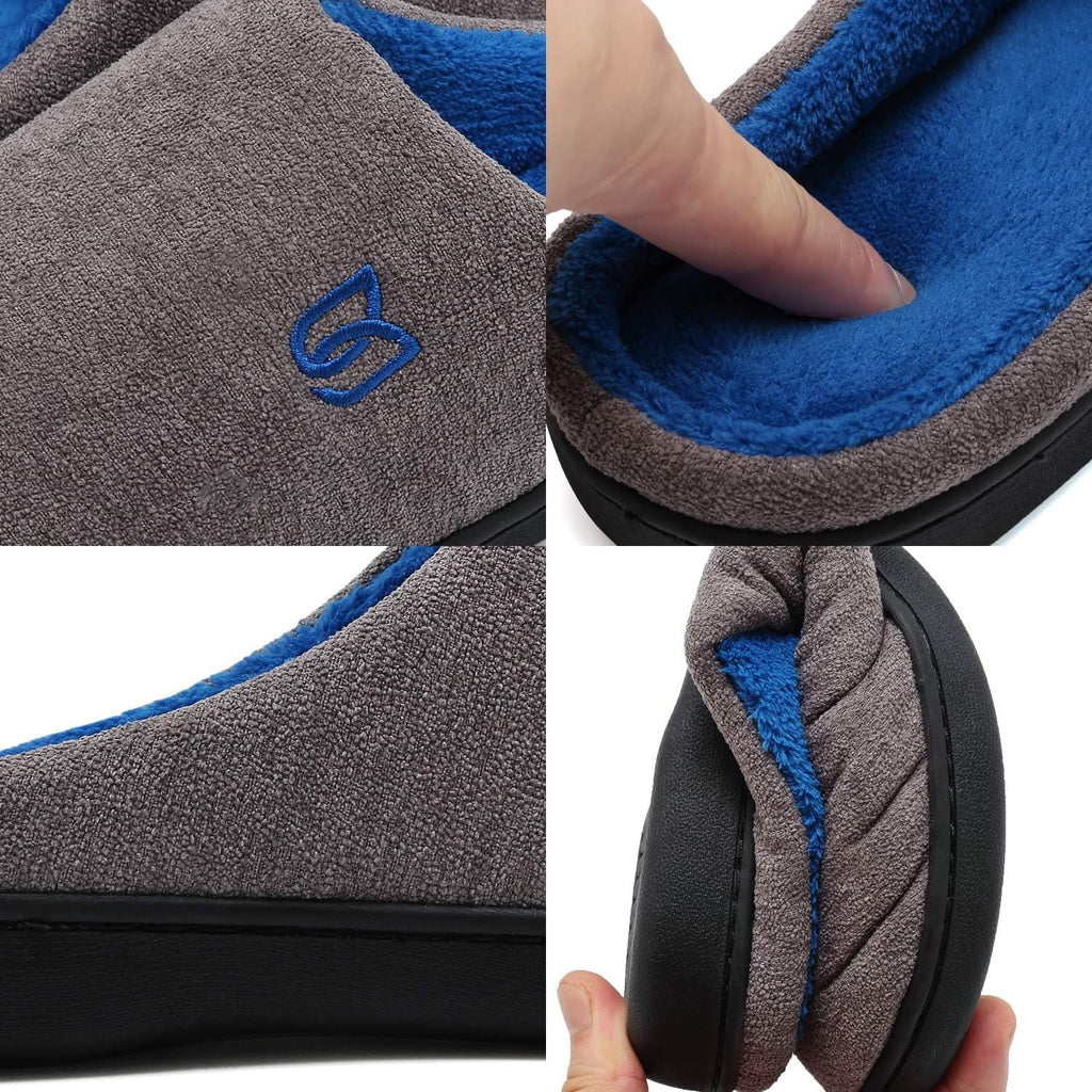 Watelves Hausschuhe mit Memory-Schaum Damen Herren Baumwolle warm