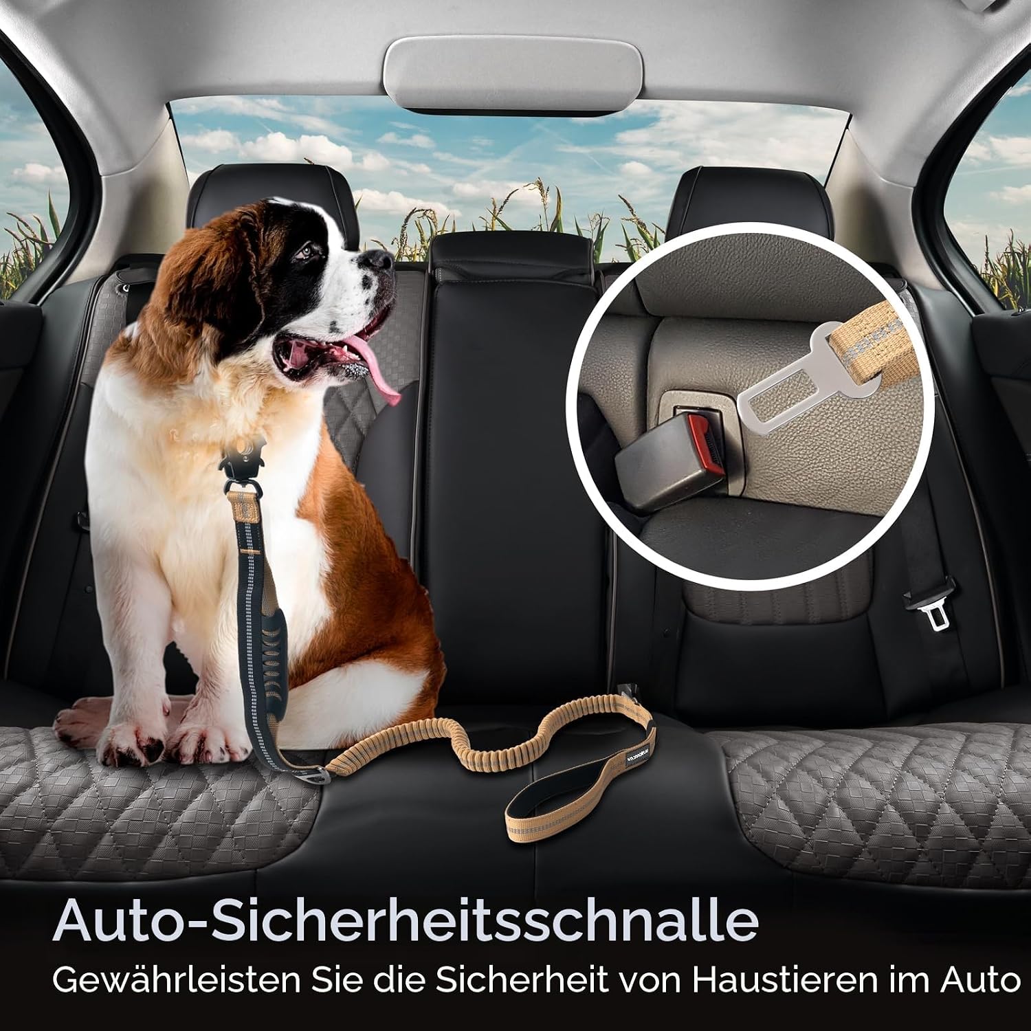Taktische Hundeleine 1,2-1,8 m mit Schnellverschlusskarabiner reflektierend