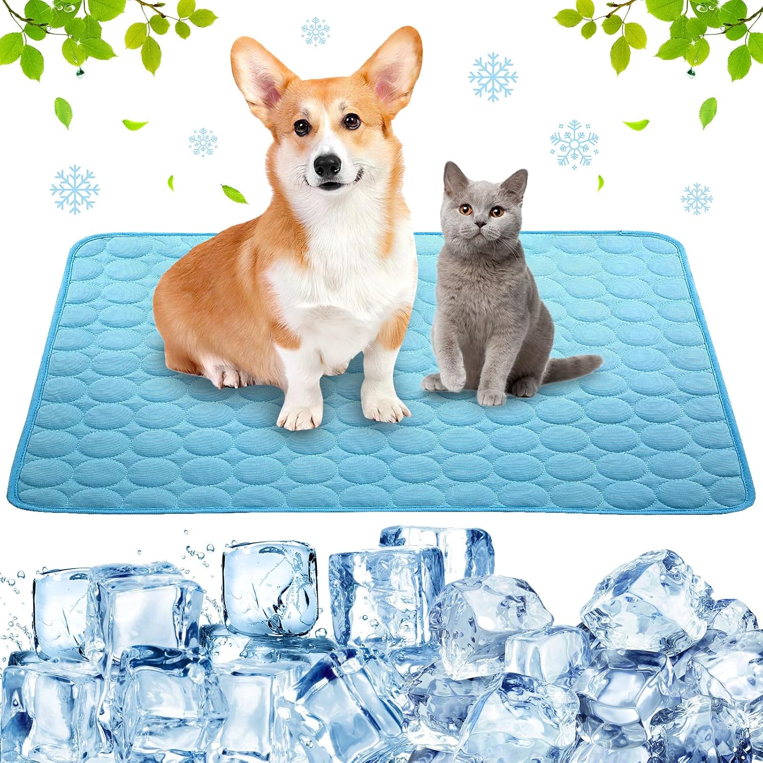 Kuehlmatte fuer Hunde und Katzen - Matte kuehlend fuer Innen, Aussen, Transport