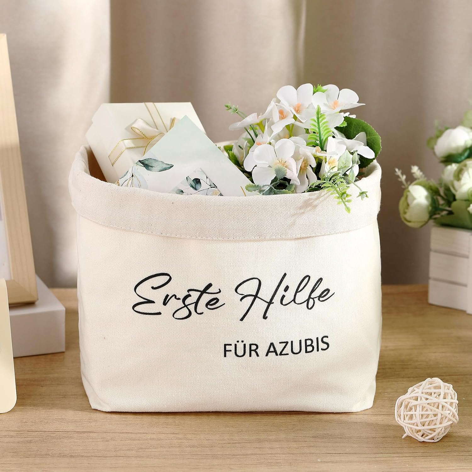 Sinmoe Brotkorb aus Stoff Camping Geschenkkorb Wohnmobil Wohnwagen Zubehoer