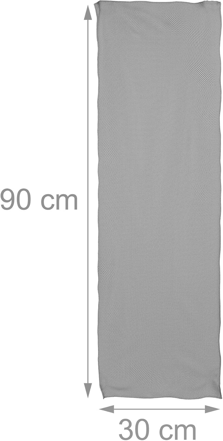 Relaxdays Kuehlhandtuch 2er Pack Mikrofaser 90 x 30 cm kuehlendes Sporttuch